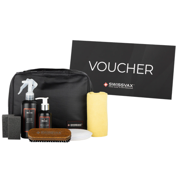 Set de regalo selección de cuero – cuidado del cuero con vale
