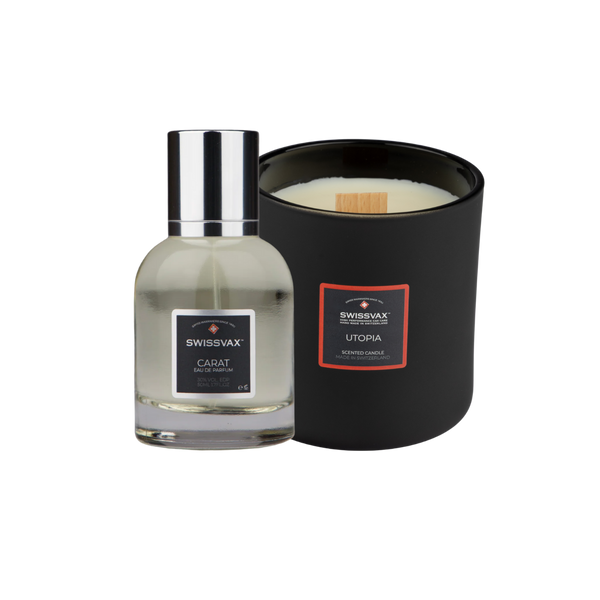 Set de regalo perfume & vela aromática – dúo suizo